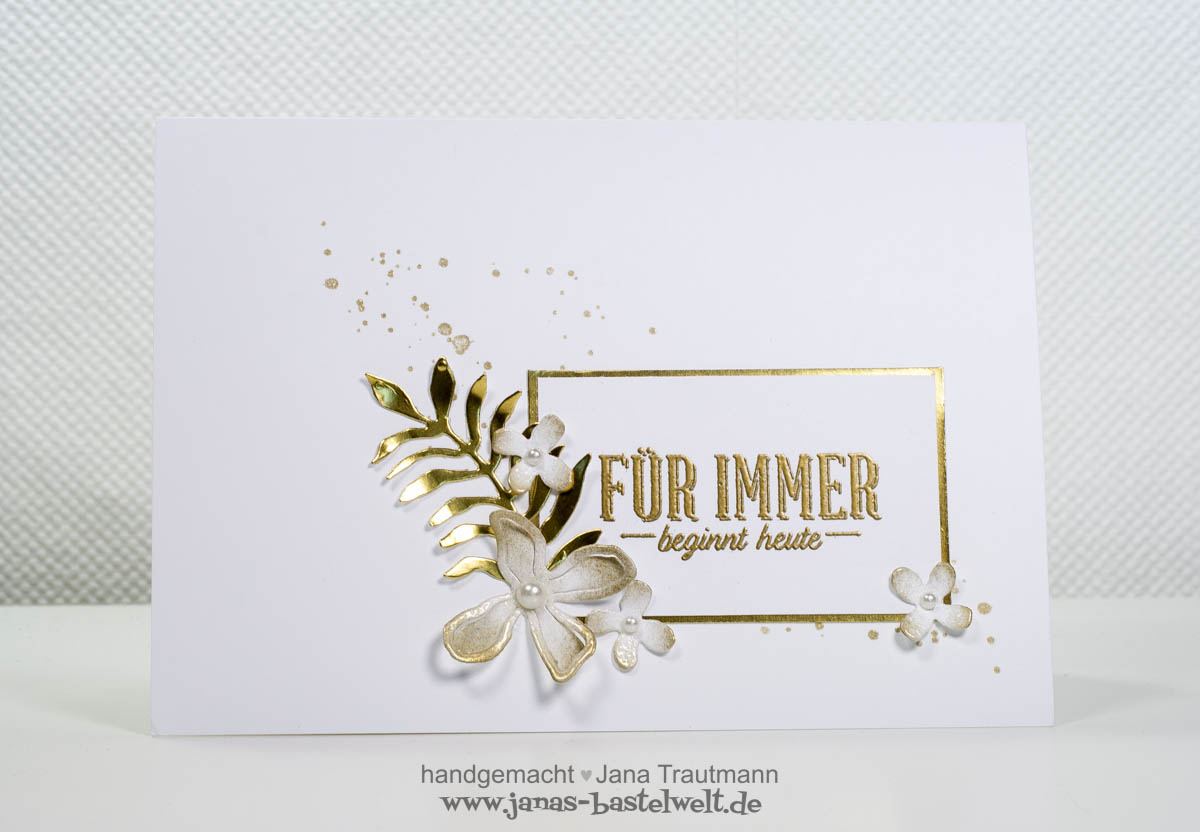 Hochzeitskarte Gold Weiss 1 2016